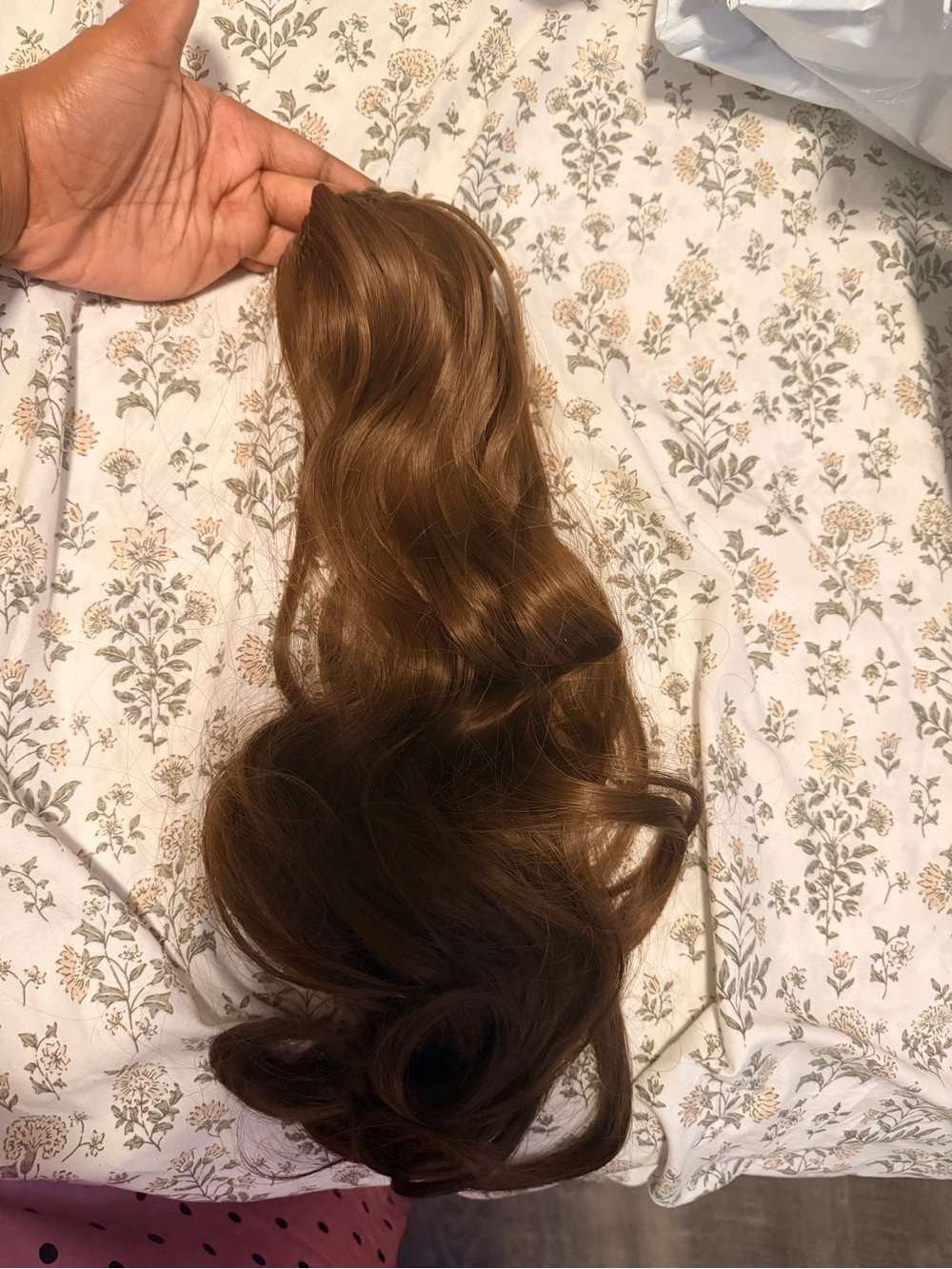 Long Brown Synthetic Clip-In Ponytail Hair Extension